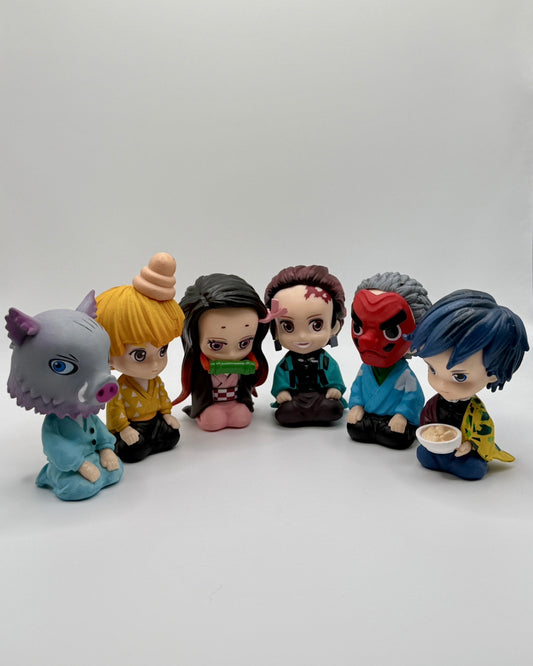 Demon Slayer Cute Anime Figure Set(6 pcs)